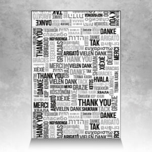 Versandbeutel “Danke/thank you” 44cm + 5cm x 35cm
